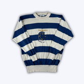 Pull Vintage ICEBERG ligné Bleu et Blanc - S