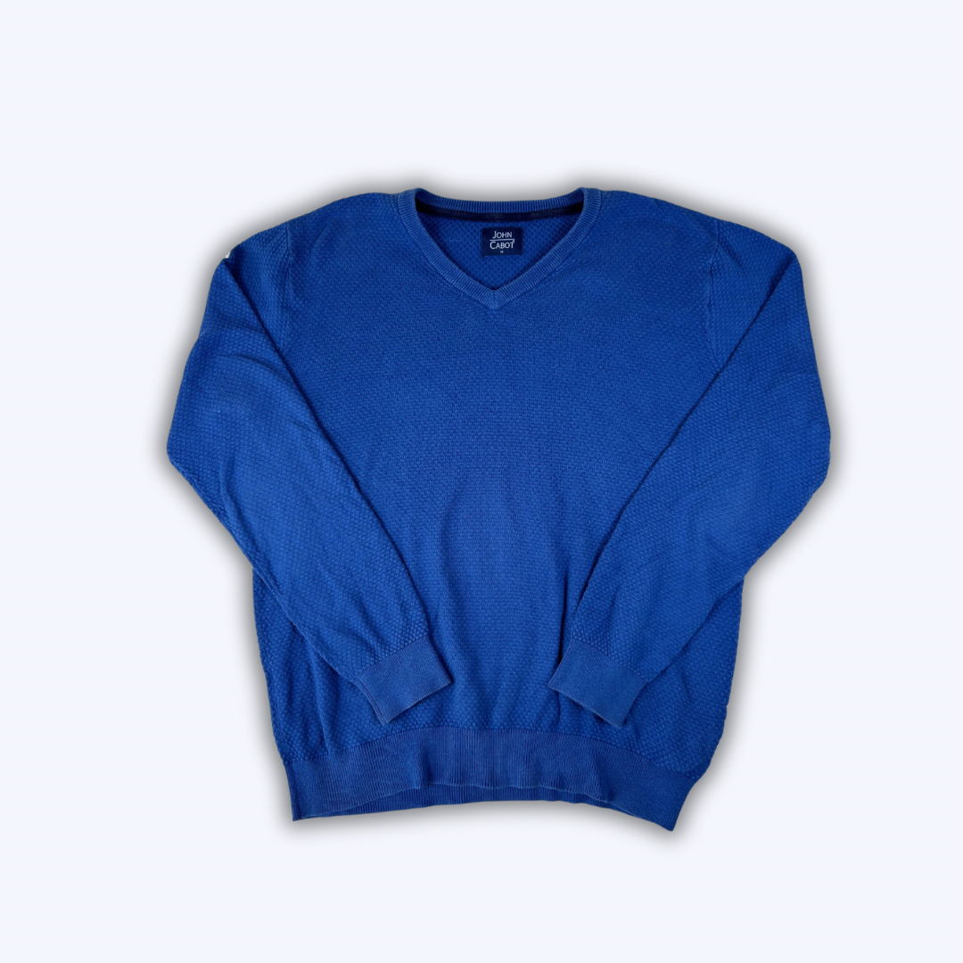 Pull Vintage John Cabot Bleu - M